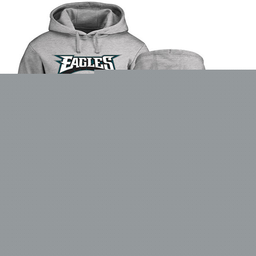Men Philadelphia Eagles #19 JJ Arcega-Whiteside Ash Backer NFL Pullover Hoodie Sweatshirts